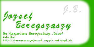 jozsef beregszaszy business card